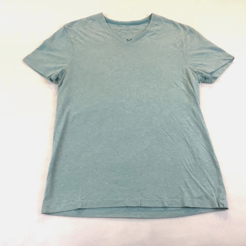 Banana Republic Splash Blue V-Neck Soft Wash Tee Size Medium